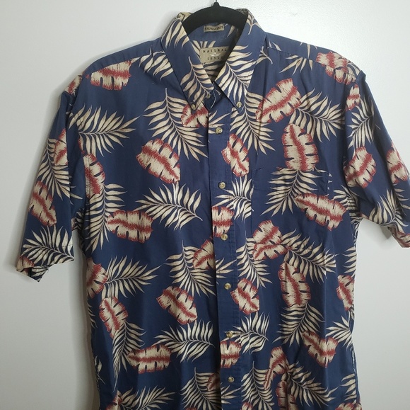 Natural Issue Other - Hawaiian Print Short Sleeve Shirt, Size M